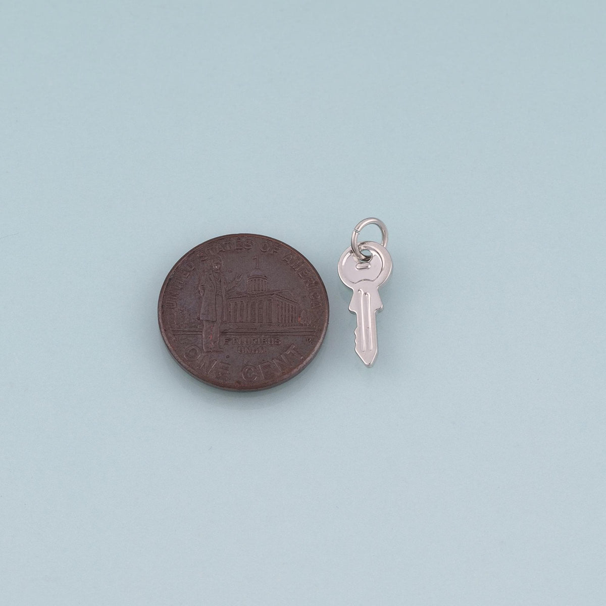 18K Gold Filled Key Charm Pendant for Jewelry Making