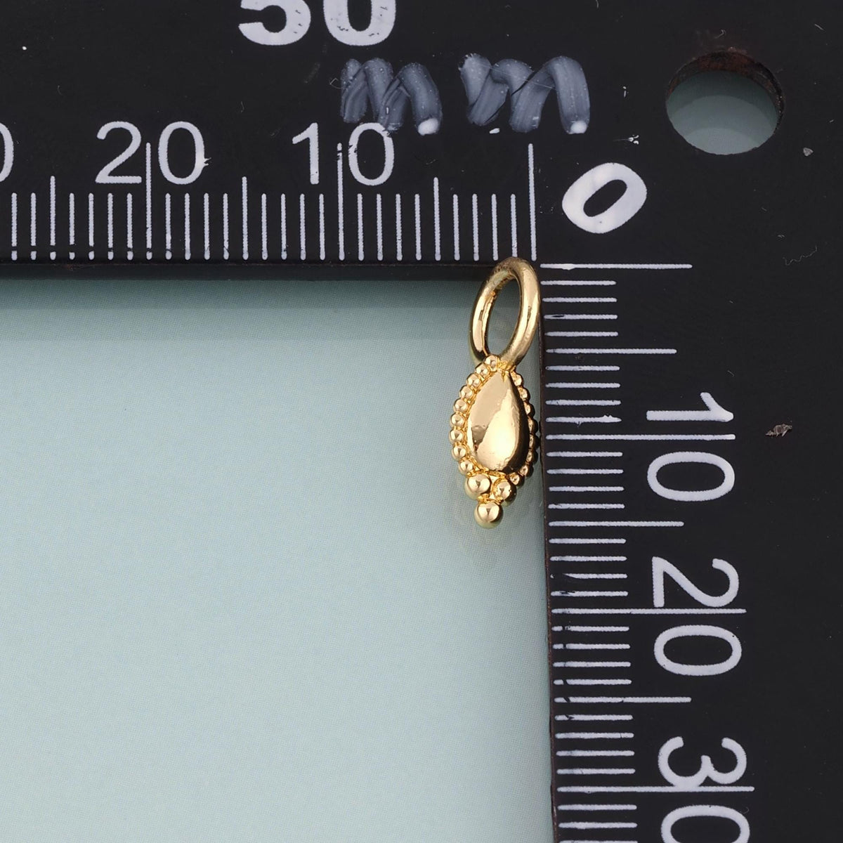 18K Gold Filled Teardrop Charm Pendant for Jewelry Making