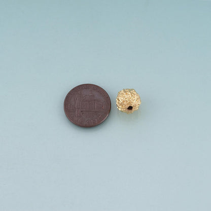 18K Gold Filled Walnut Beads,Minimalist Walnut Spacer Bead Bracelet Necklace for DIY Jewelry Making Supply