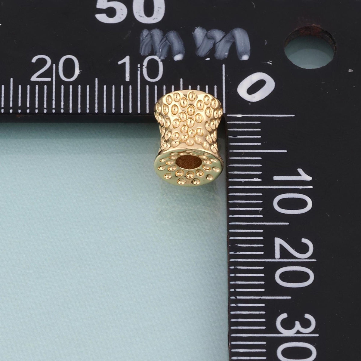 18K Gold Filled Cylinder Spacer Bead,Minimalist Spacer Bead Bracelet Necklace for DIY Jewelry Making Supply