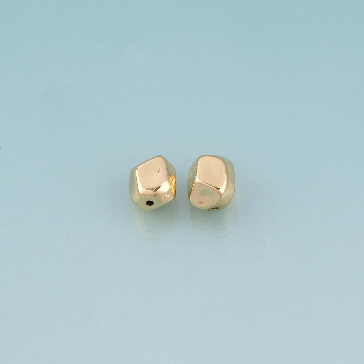 18K Gold Filled Geometry Bead,Minimalist Geometry Spacer Bead Bracelet Necklace for DIY Jewelry Making Supply