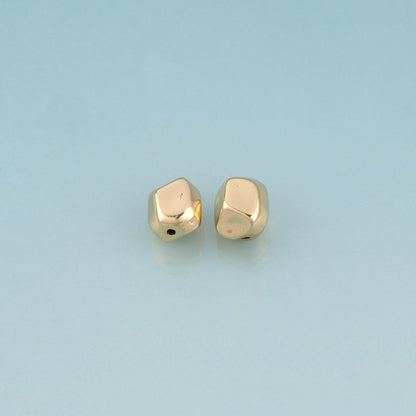 18K Gold Filled Geometry Bead,Minimalist Geometry Spacer Bead Bracelet Necklace for DIY Jewelry Making Supply