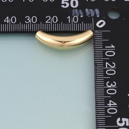 18K Gold Filled Smooth Surface Arc Bead,Minimalist Arc Spacer Bead Bracelet Necklace for DIY Jewelry Making Supply