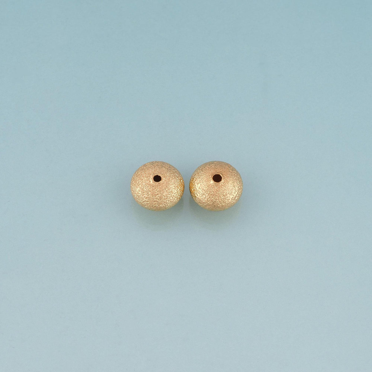 18K Gold Filled Matte Texture Round Bead,Minimalist Round Spacer Bead Bracelet Necklace for DIY Jewelry Making Supply