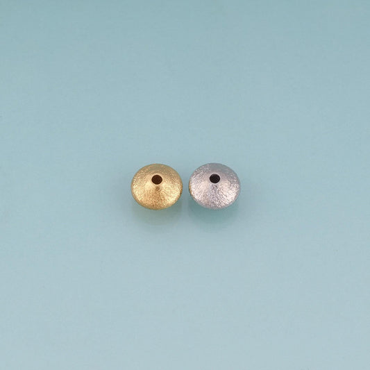 18K Gold Filled Brushed Finish UFO Shaped Bead,Minimalist UFO Shaped Spacer Bead Bracelet Necklace for DIY Jewelry Making Sup