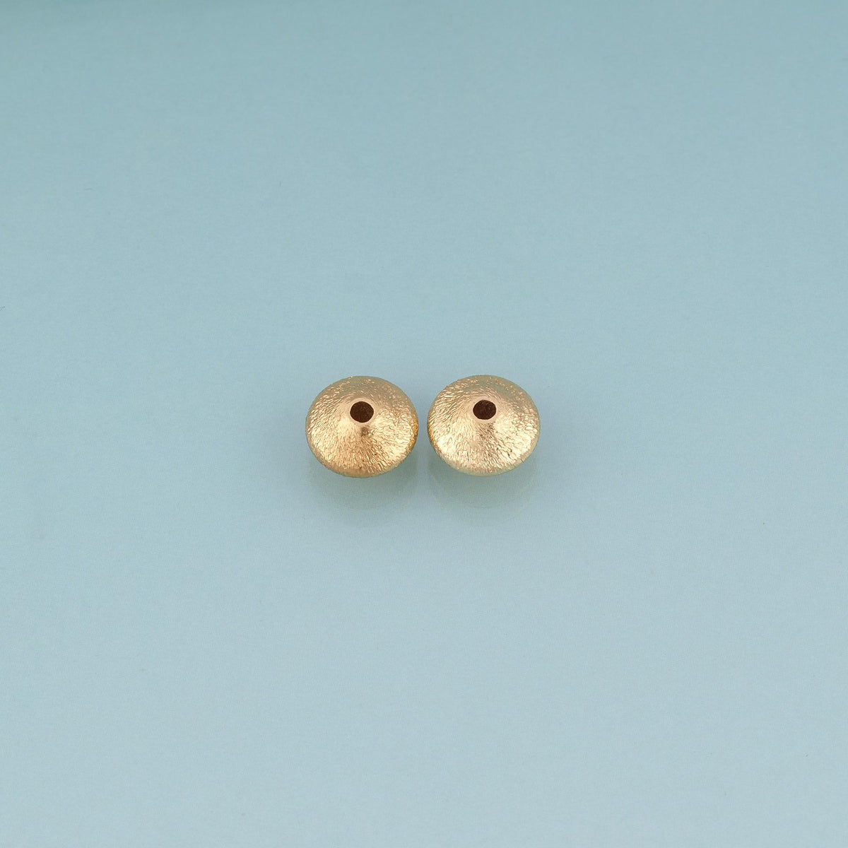 18K Gold Filled Brushed Finish UFO Shaped Bead,Minimalist UFO Shaped Spacer Bead Bracelet Necklace for DIY Jewelry Making Sup