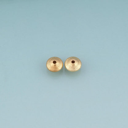 18K Gold Filled Brushed Finish UFO Shaped Bead,Minimalist UFO Shaped Spacer Bead Bracelet Necklace for DIY Jewelry Making Sup