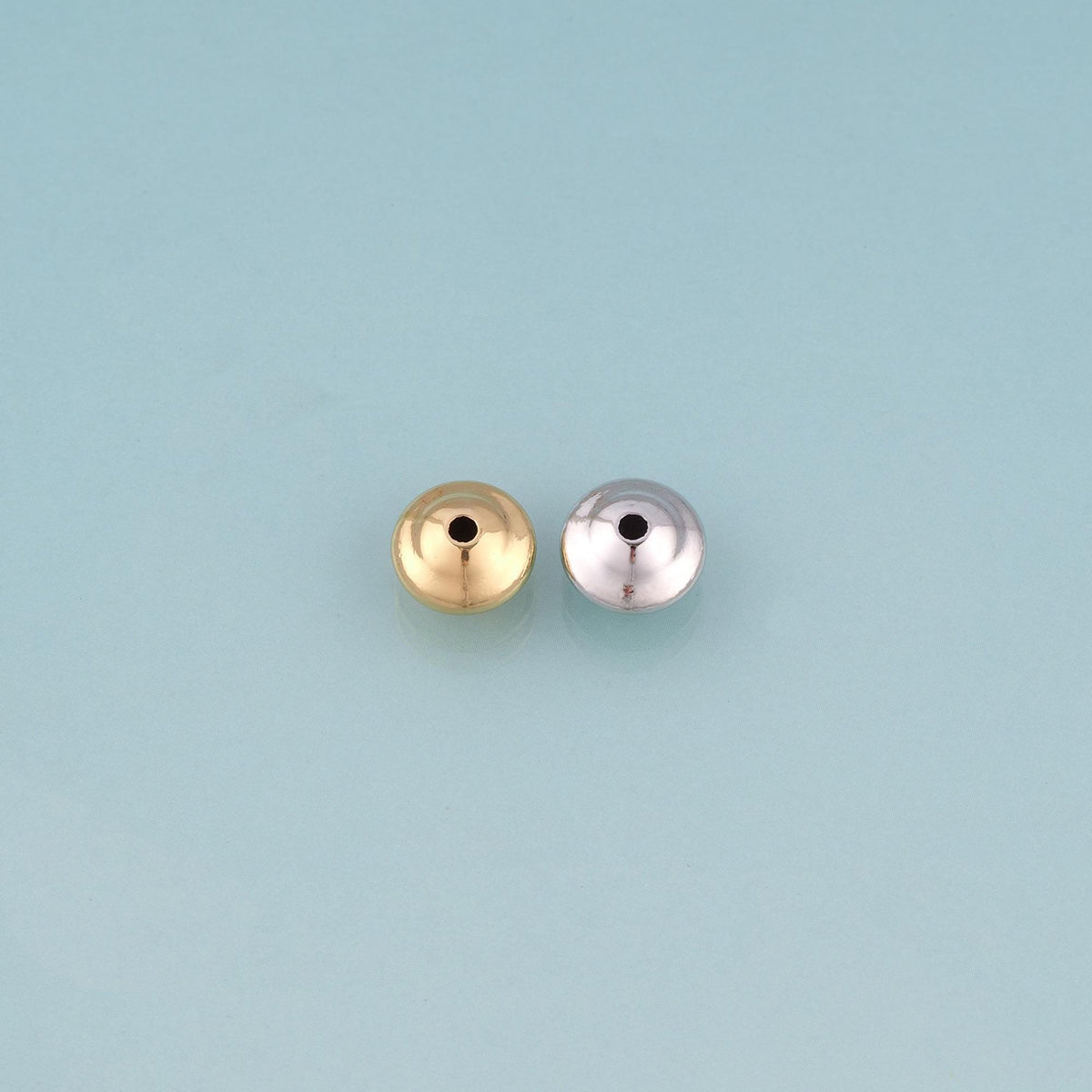 18K Gold Filled Smooth Surface UFO Shaped Bead,Minimalist UFO Shaped Spacer Bead Bracelet Necklace for DIY Jewelry Making Sup