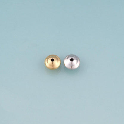 18K Gold Filled Smooth Surface UFO Shaped Bead,Minimalist UFO Shaped Spacer Bead Bracelet Necklace for DIY Jewelry Making Sup