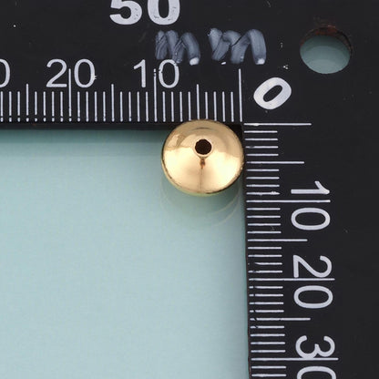 18K Gold Filled Smooth Surface UFO Shaped Bead,Minimalist UFO Shaped Spacer Bead Bracelet Necklace for DIY Jewelry Making Sup