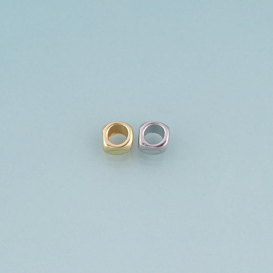 18K Gold Filled Square Spacer Beads for Jewelry Making