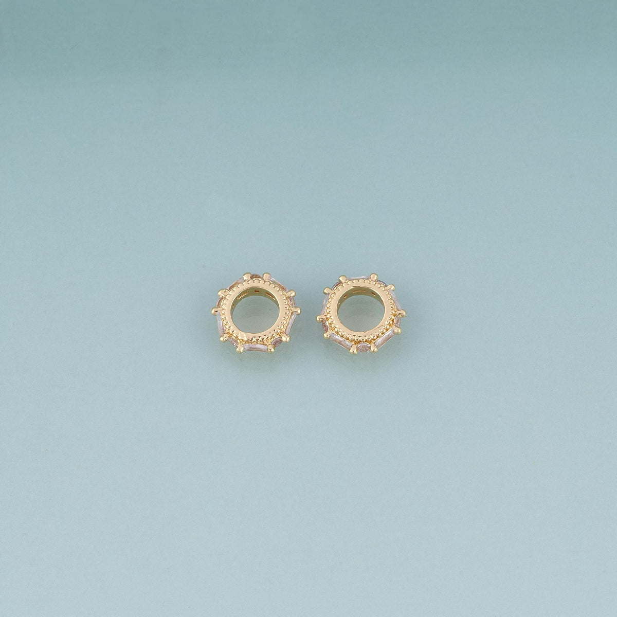 18K Gold Filled Crystal Spacer Beads for Jewelry Making