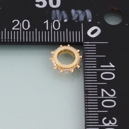 18K Gold Filled Crystal Spacer Beads for Jewelry Making