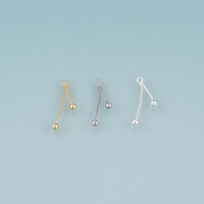 18K Gold Filled Round Tassel Pendant,Round Tassel Charm Bracelet Necklace for DIY Jewelry Making Supply