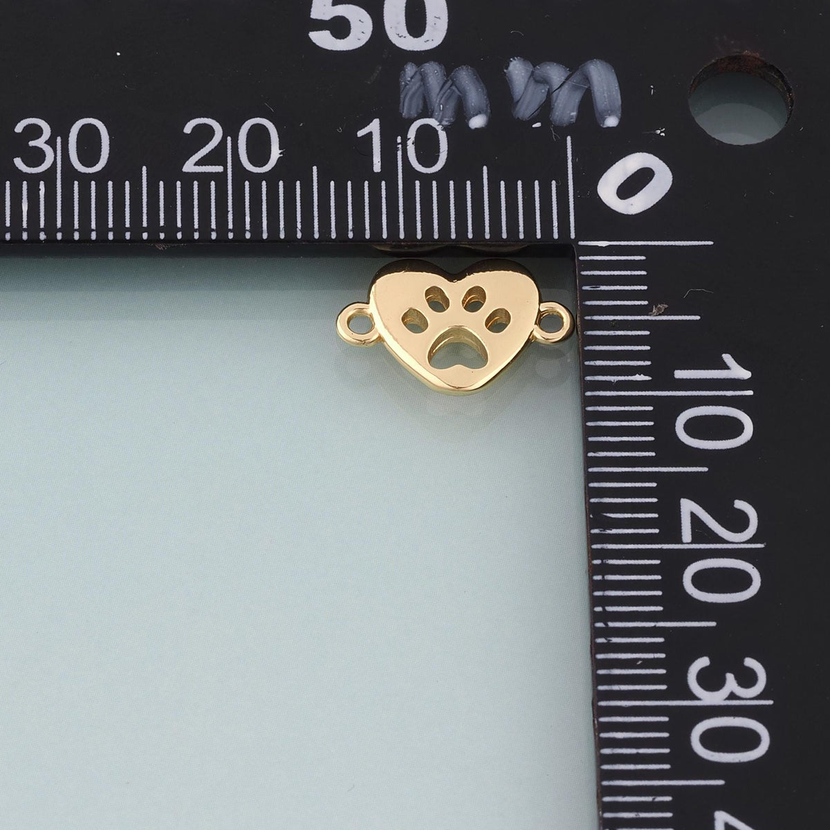 18K Gold Filled Heart Connector for Jewelry Making