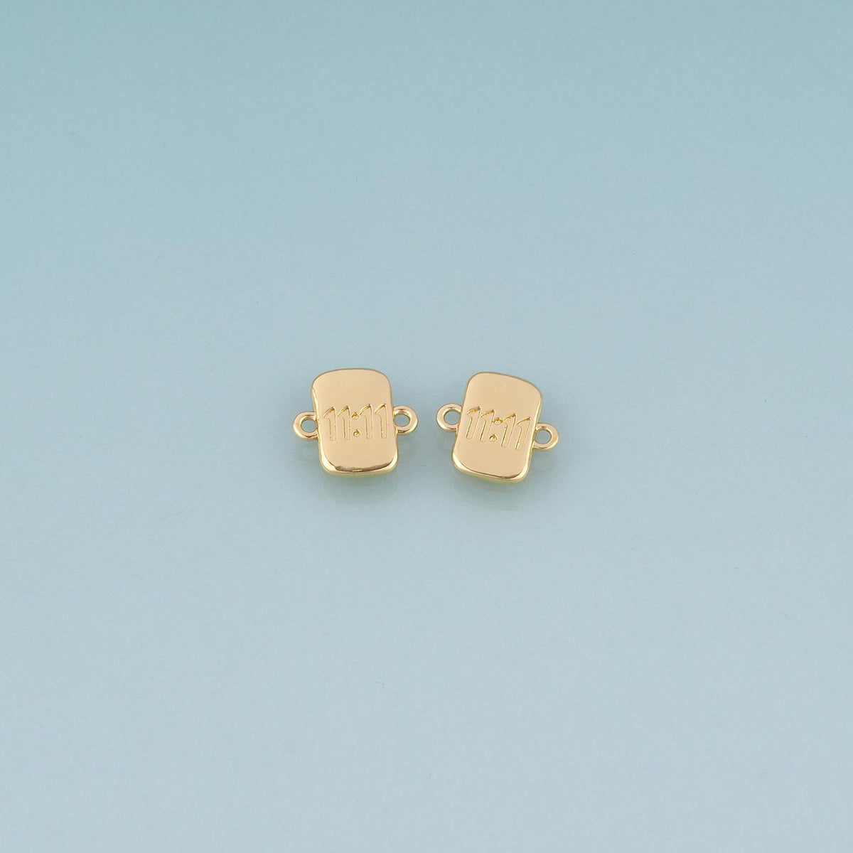 18K Gold Filled Rectangle Connector,Minimalist Ins Charm Connector Bracelet Necklace for DIY Jewelry Making Supply