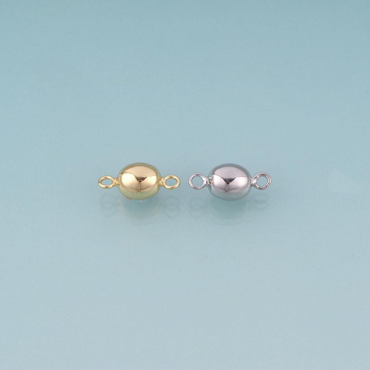 18K Gold Filled Oval Connector,Minimalist Charm Connector Bracelet Necklace for DIY Jewelry Making Supply