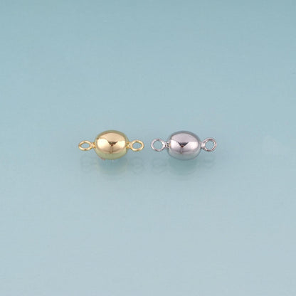 18K Gold Filled Oval Connector,Minimalist Charm Connector Bracelet Necklace for DIY Jewelry Making Supply