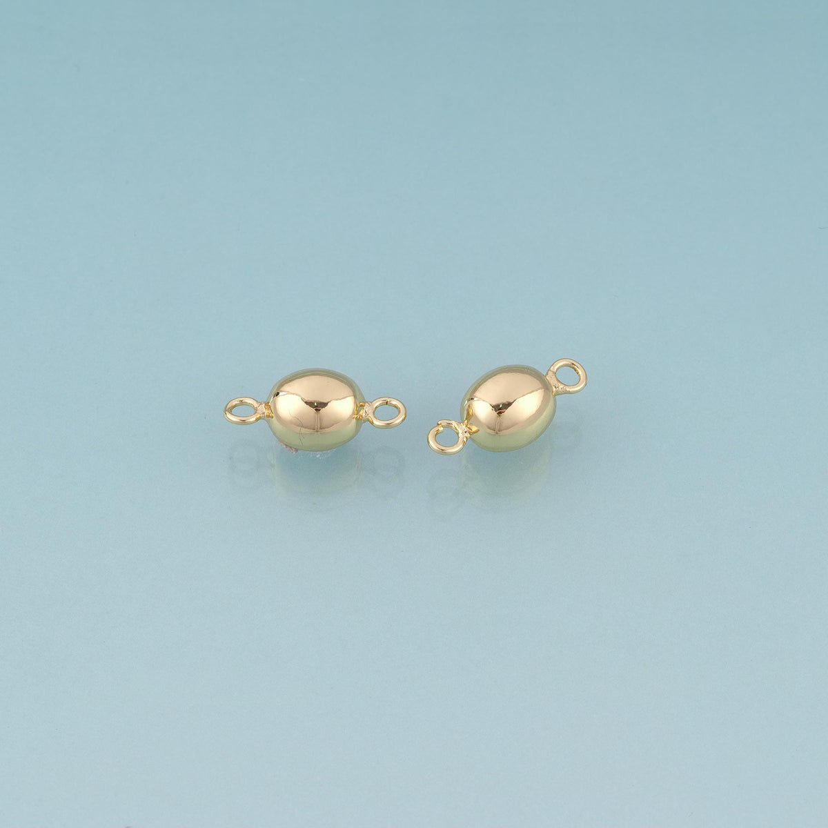 18K Gold Filled Oval Connector,Minimalist Charm Connector Bracelet Necklace for DIY Jewelry Making Supply