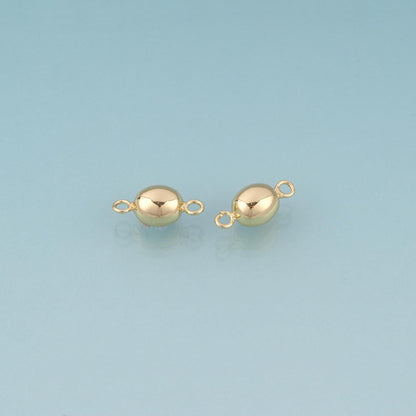 18K Gold Filled Oval Connector,Minimalist Charm Connector Bracelet Necklace for DIY Jewelry Making Supply
