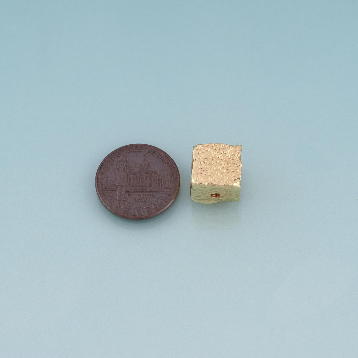 18K Gold Filled Cube Beads,Minimalist Spacer Bead Bracelet Necklace for DIY Jewelry Making Supply