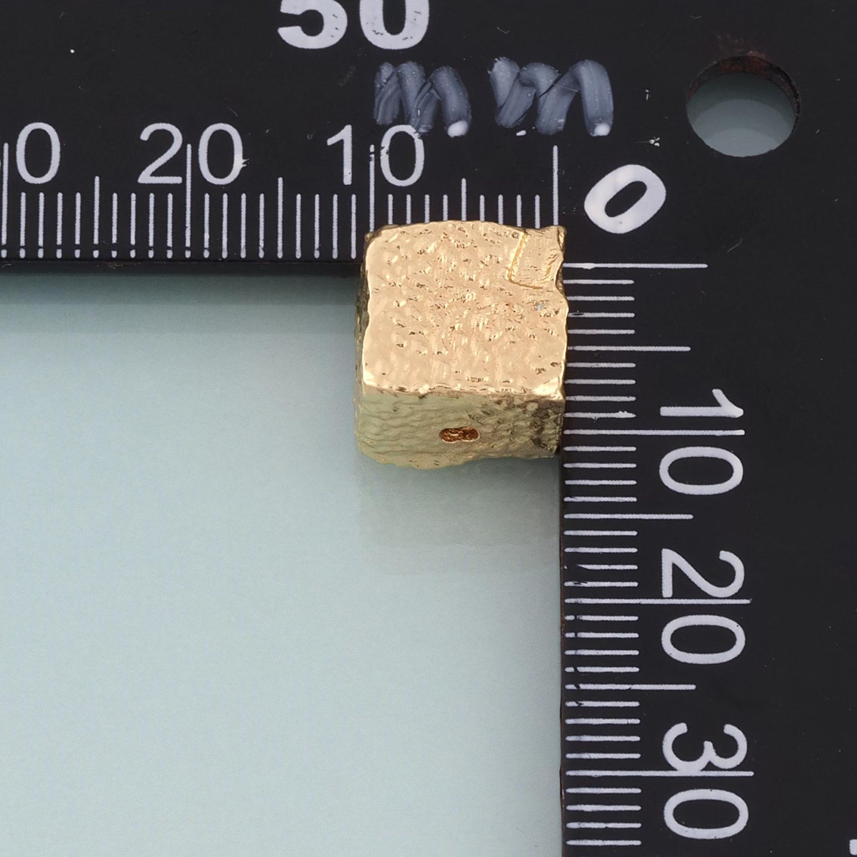 18K Gold Filled Cube Beads,Minimalist Spacer Bead Bracelet Necklace for DIY Jewelry Making Supply