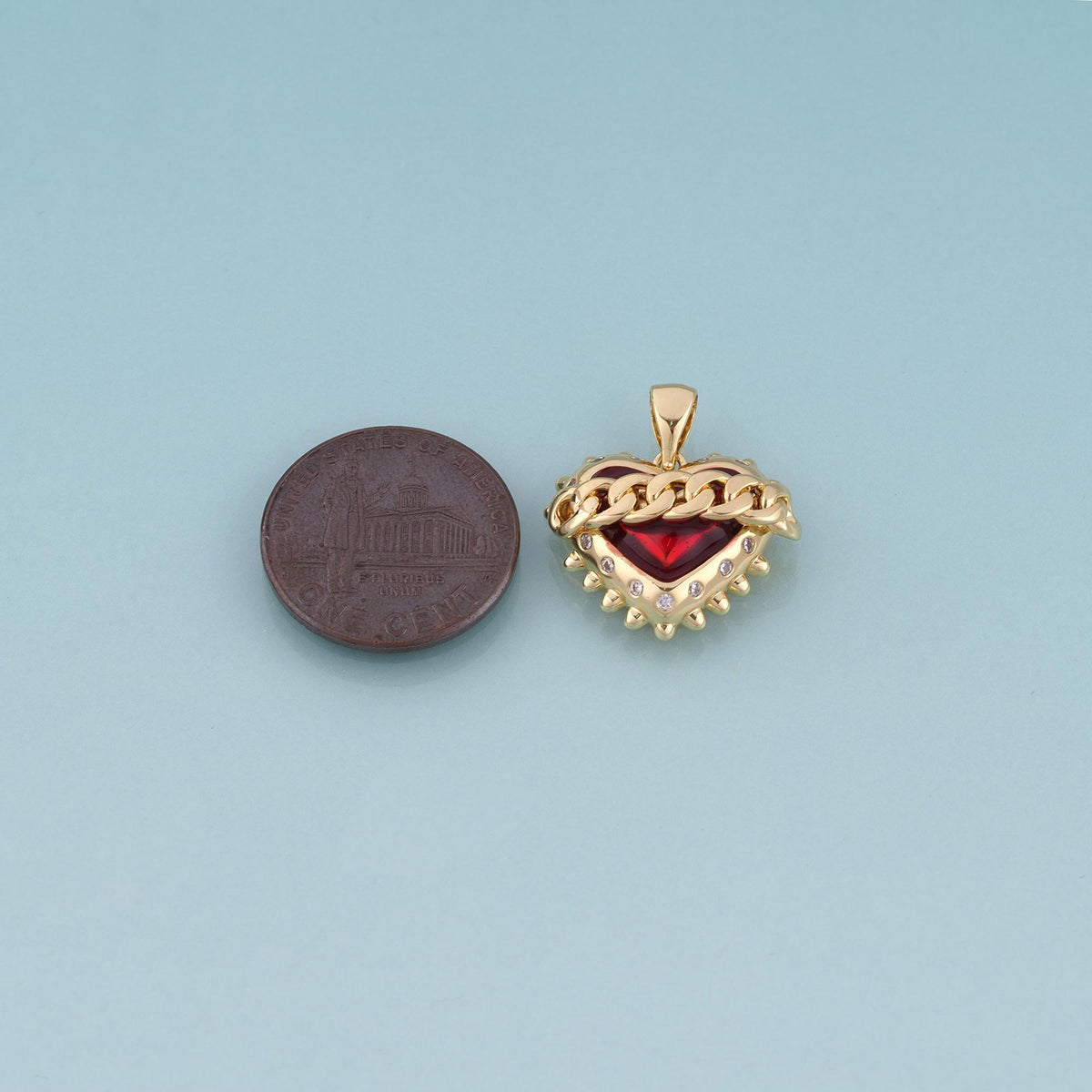 18K Gold Filled Enamel Heart Jewelry Chain for Jewelry Making