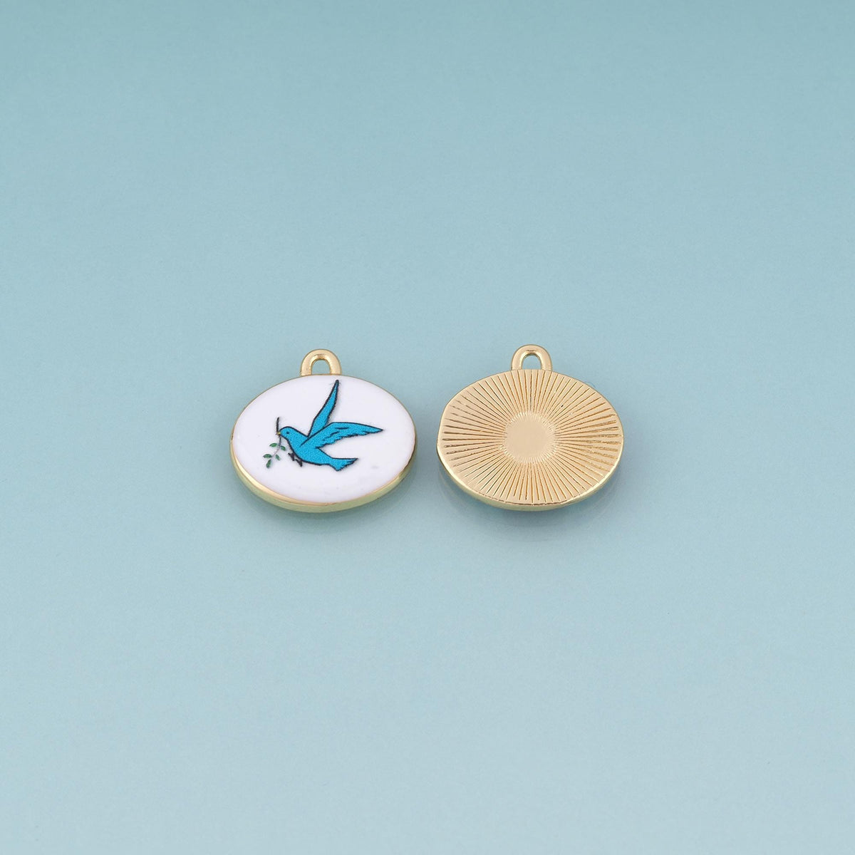 18K Gold Filled Ceramics Oval Pendant,Enamel Illustration Charm Bracelet Necklace for DIY Jewelry Making Supply