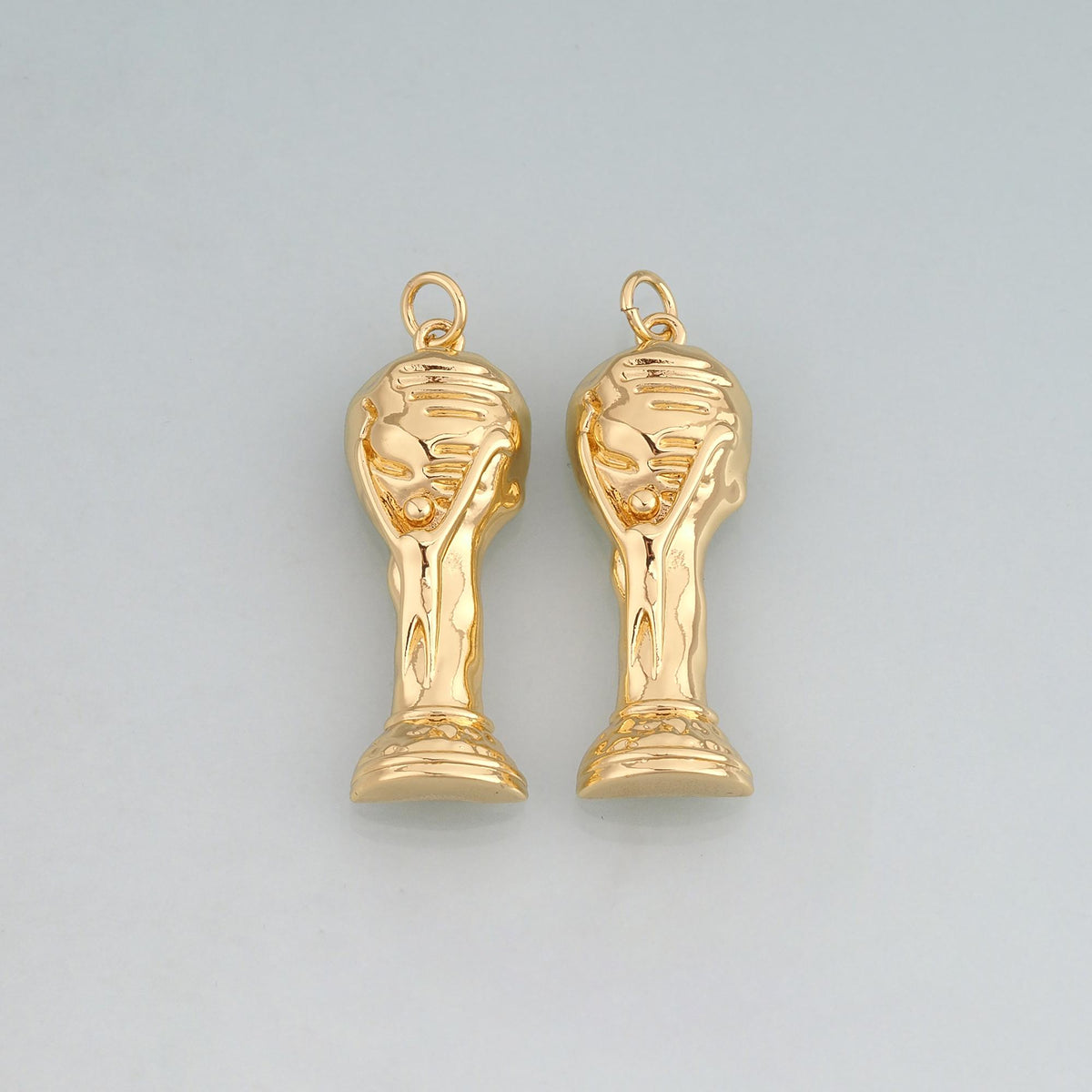 18K Gold Filled Soccer World Cup Trophy Pendant,Football Championship Charm Bracelet Necklace for DIY Jewelry Making Supply