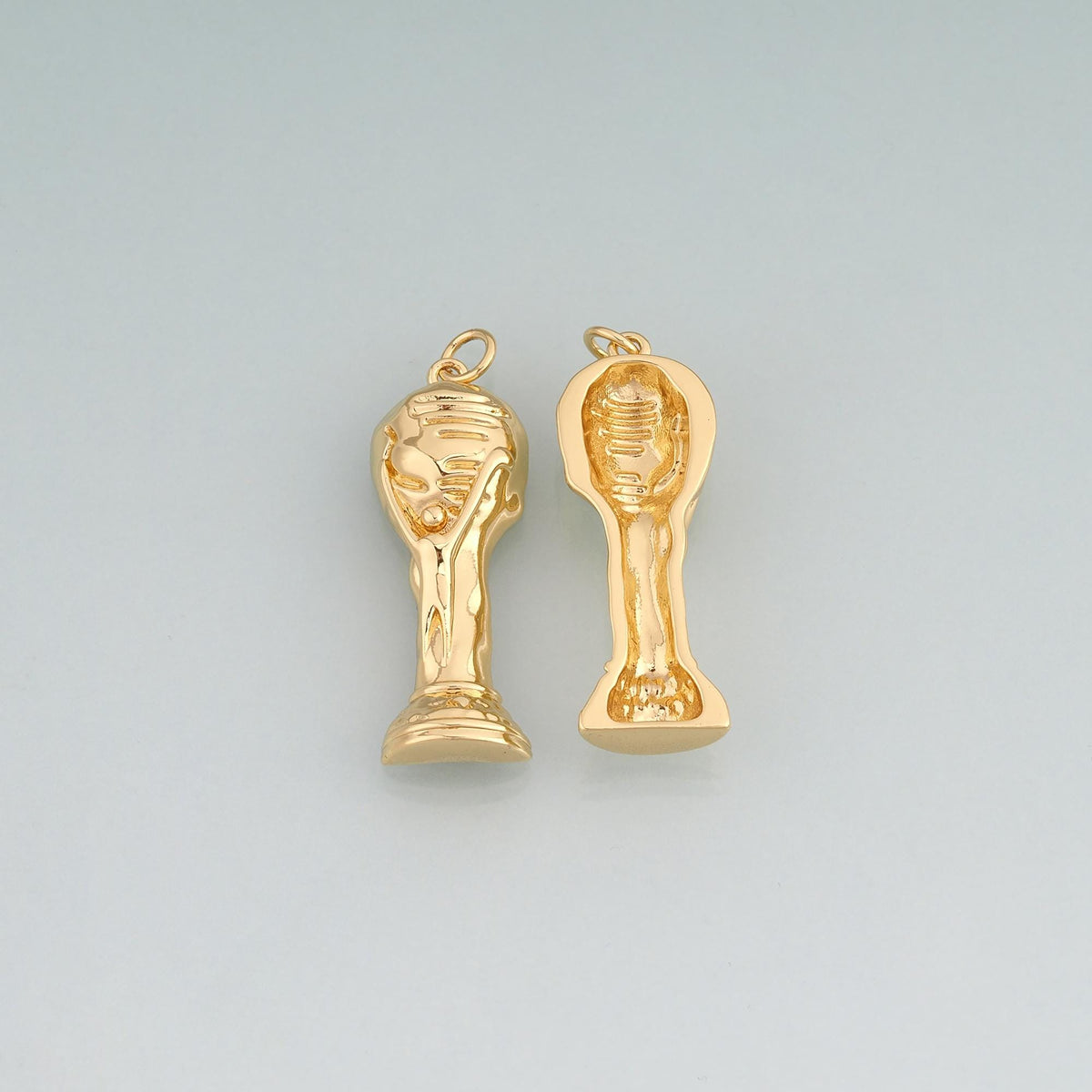 18K Gold Filled Soccer World Cup Trophy Pendant,Football Championship Charm Bracelet Necklace for DIY Jewelry Making Supply