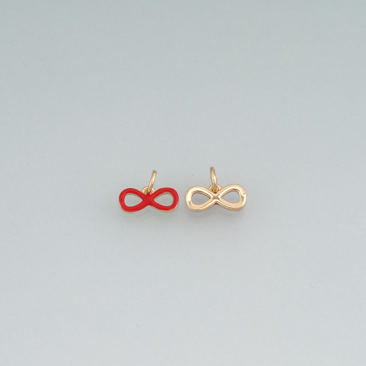 18K Gold Filled Enamel Infinity Symbol Pendant,Minimalist Charm Bracelet Necklace for DIY Jewelry Making Supply