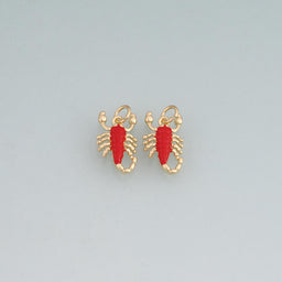 18K Gold Filled Enamel Scorpion Pendant,Insect Charm Bracelet Necklace for DIY Jewelry Making Supply