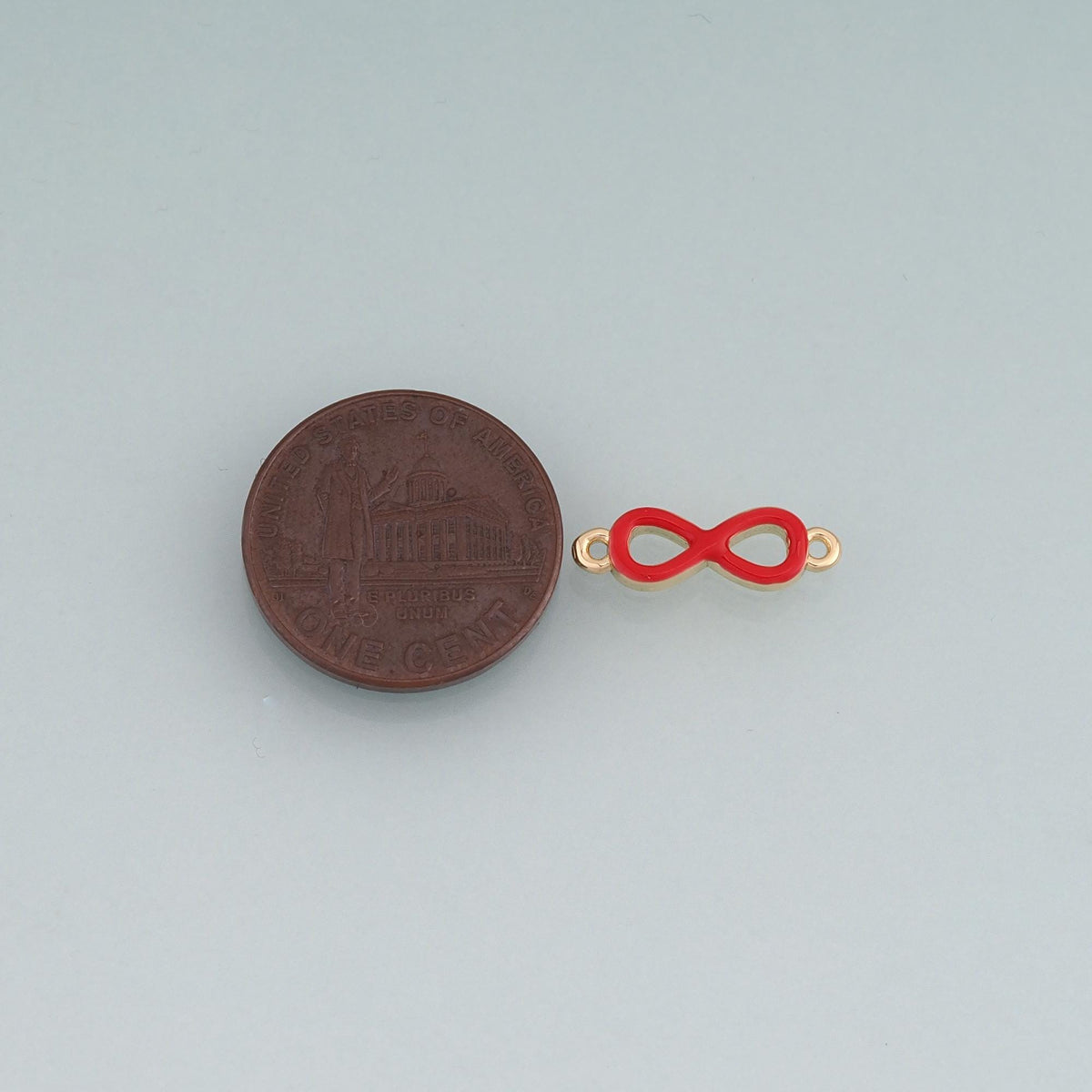 18K Gold Filled Enamel Infinity Symbol Connector,Minimalist Charm Bracelet Necklace for DIY Jewelry Making Supply