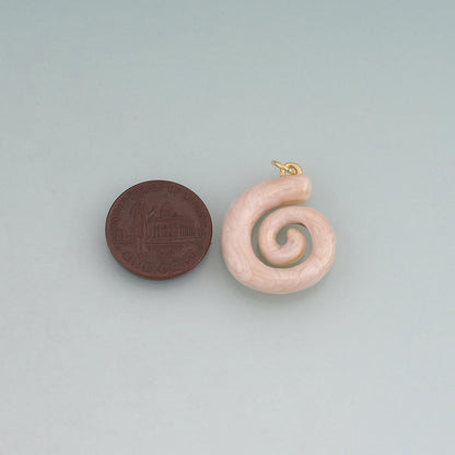 18K Gold Filled Enamel Spiral Shell Pendant,Ocean Boho Charm Bracelet Necklace for DIY Jewelry Making Supply