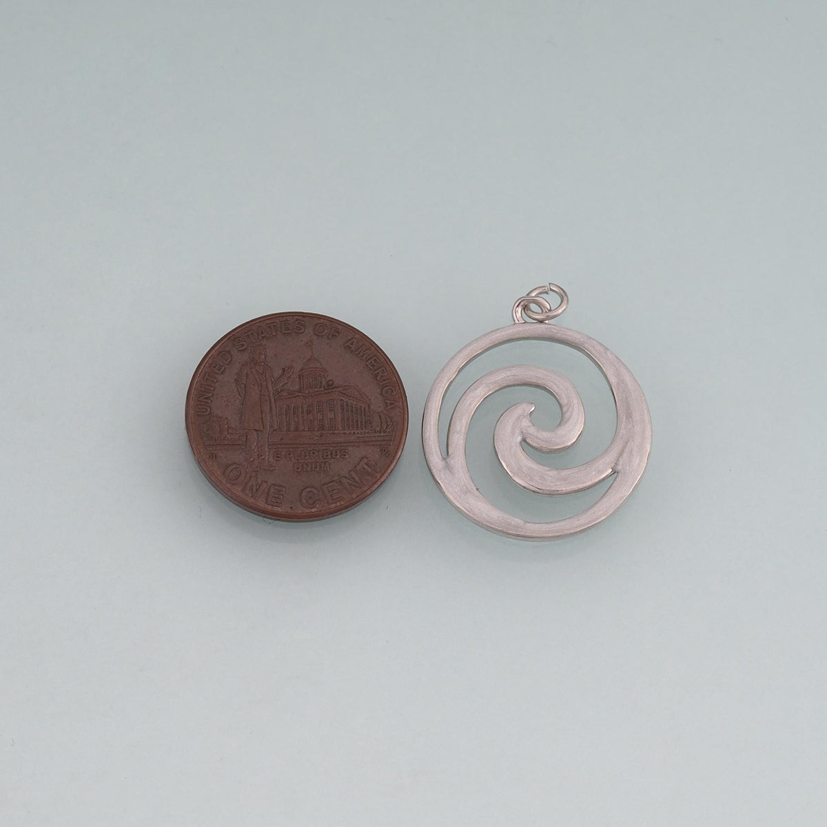 18K Gold Filled Enamel Spiral Pendant,Swirl Circle Charm Bracelet Necklace for DIY Jewelry Making Supply