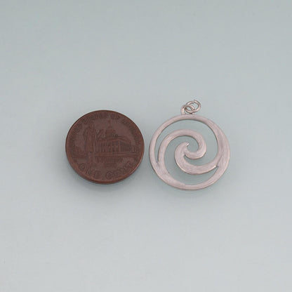 18K Gold Filled Enamel Spiral Pendant,Swirl Circle Charm Bracelet Necklace for DIY Jewelry Making Supply