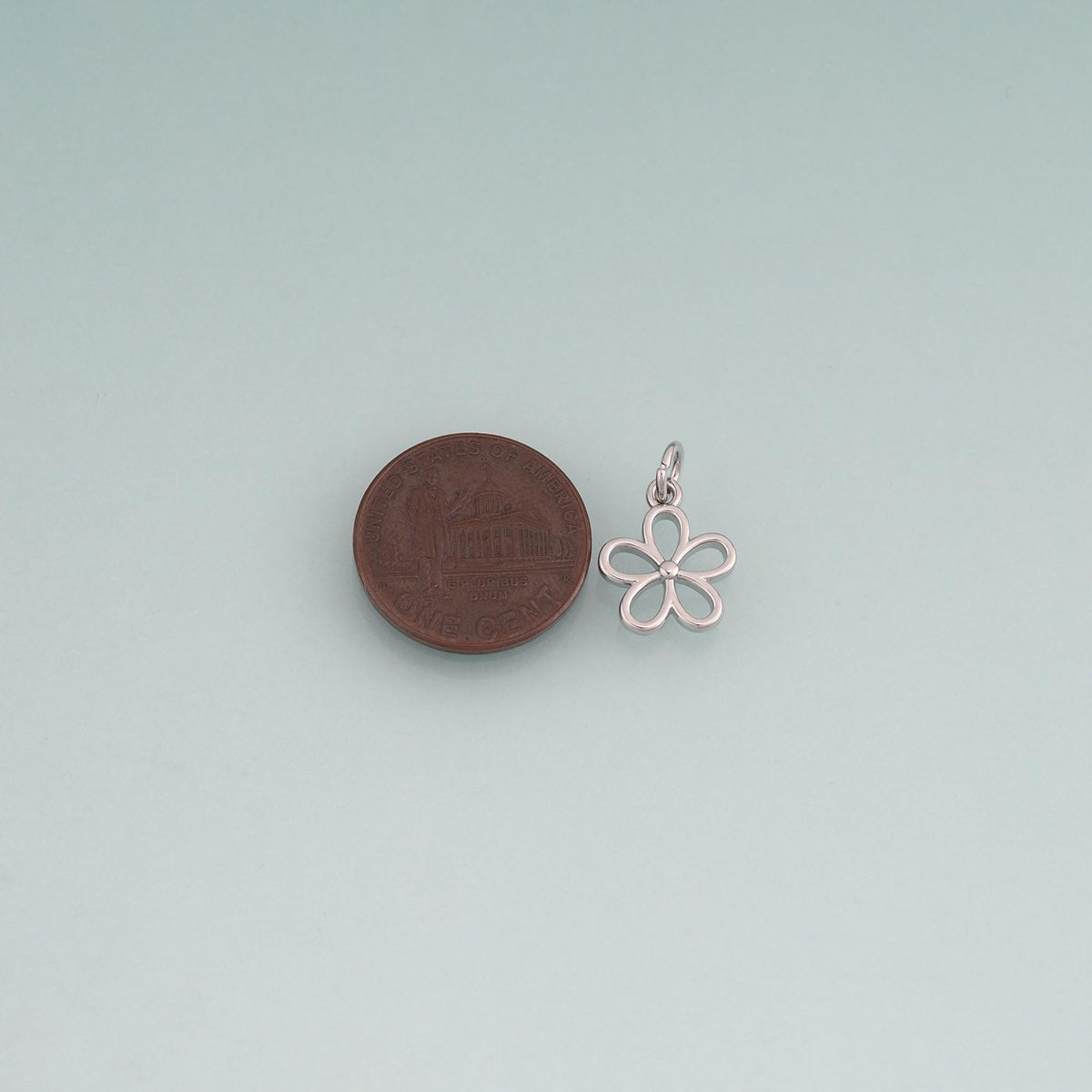 18K Gold Filled Flower Pendant,Minimalist Charm Bracelet Necklace for DIY Jewelry Making Supply