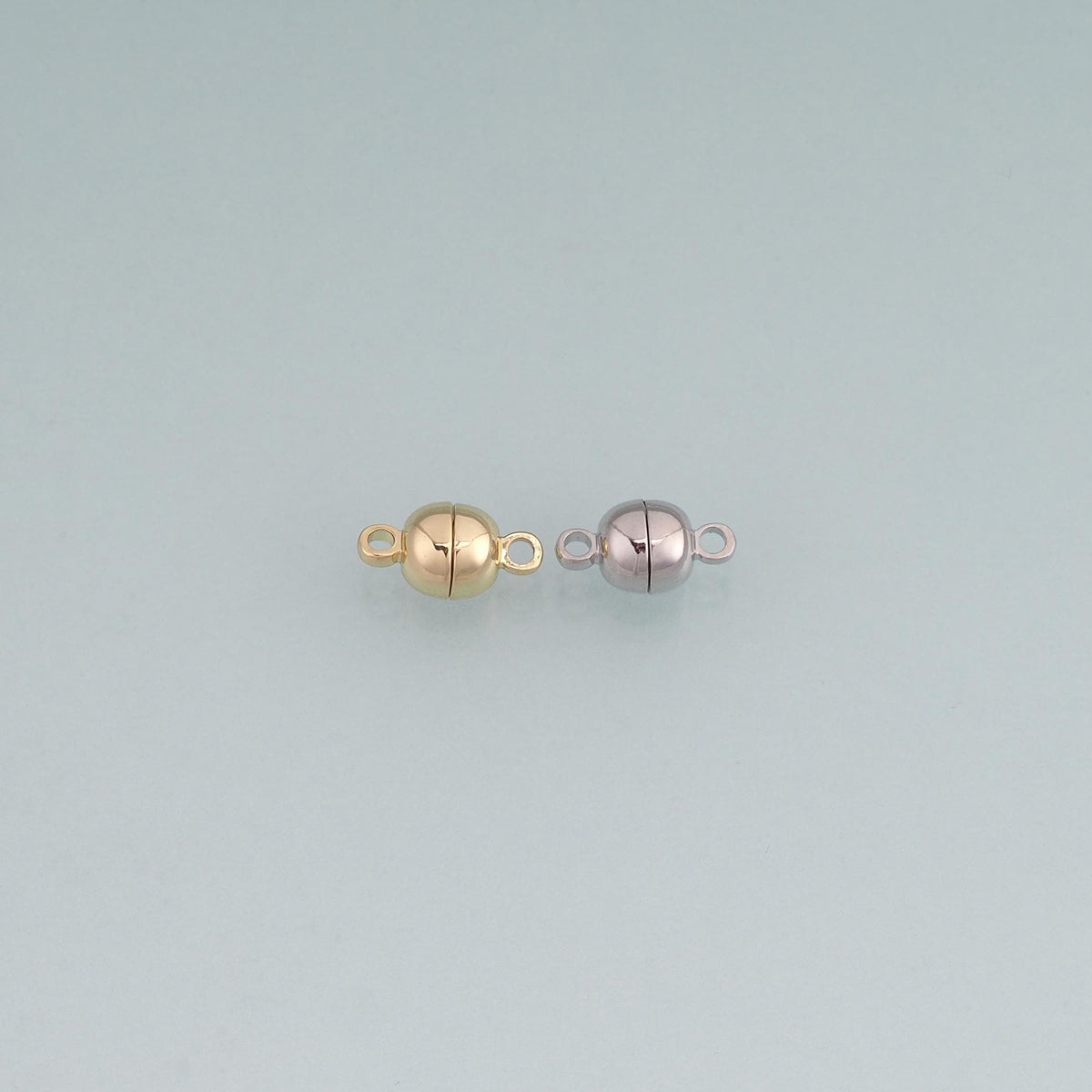 18K Gold Filled Magnetic Round Connector,Minimalist Connector Charm Bracelet Necklace for DIY Jewelry Making Supply