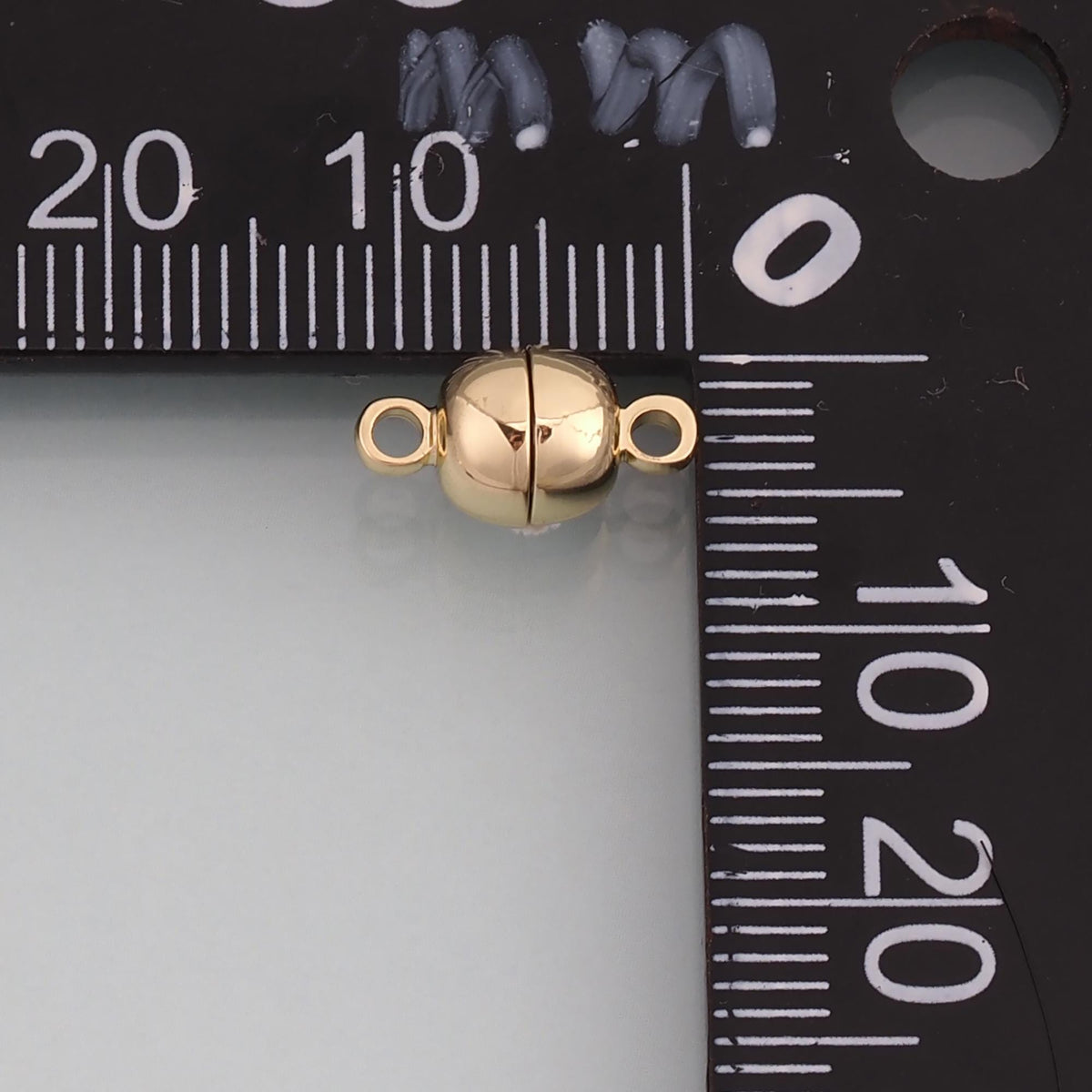 18K Gold Filled Magnetic Round Connector,Minimalist Connector Charm Bracelet Necklace for DIY Jewelry Making Supply