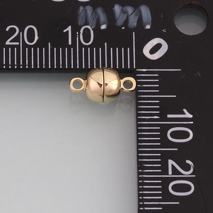 18K Gold Filled Magnetic Round Connector,Minimalist Connector Charm Bracelet Necklace for DIY Jewelry Making Supply