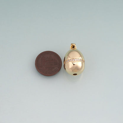18K Gold Filled CZ Oval Pendant,Minimalist Charm Bracelet Necklace for DIY Jewelry Making Supply