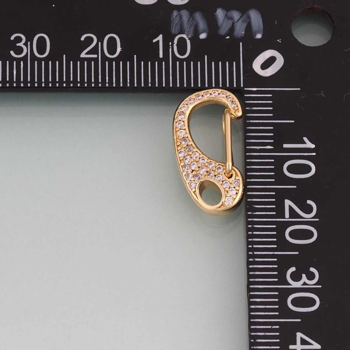 18K Gold Filled CZ Lobster Clasp Pendant,Exquisite Charm Bracelet Necklace for DIY Jewelry Making Supply