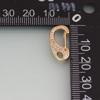 18K Gold Filled CZ Lobster Clasp Pendant,Exquisite Charm Bracelet Necklace for DIY Jewelry Making Supply