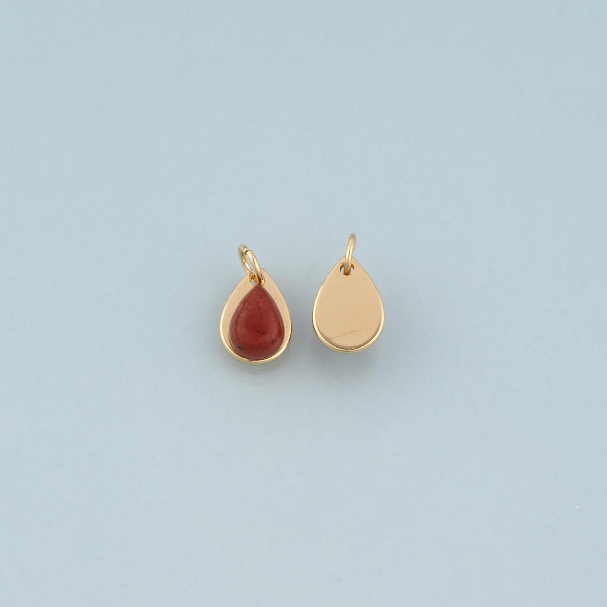 18K Gold Filled Droplet Pendant,Natural Stone Charm Bracelet Necklace for DIY Jewelry Making Supply