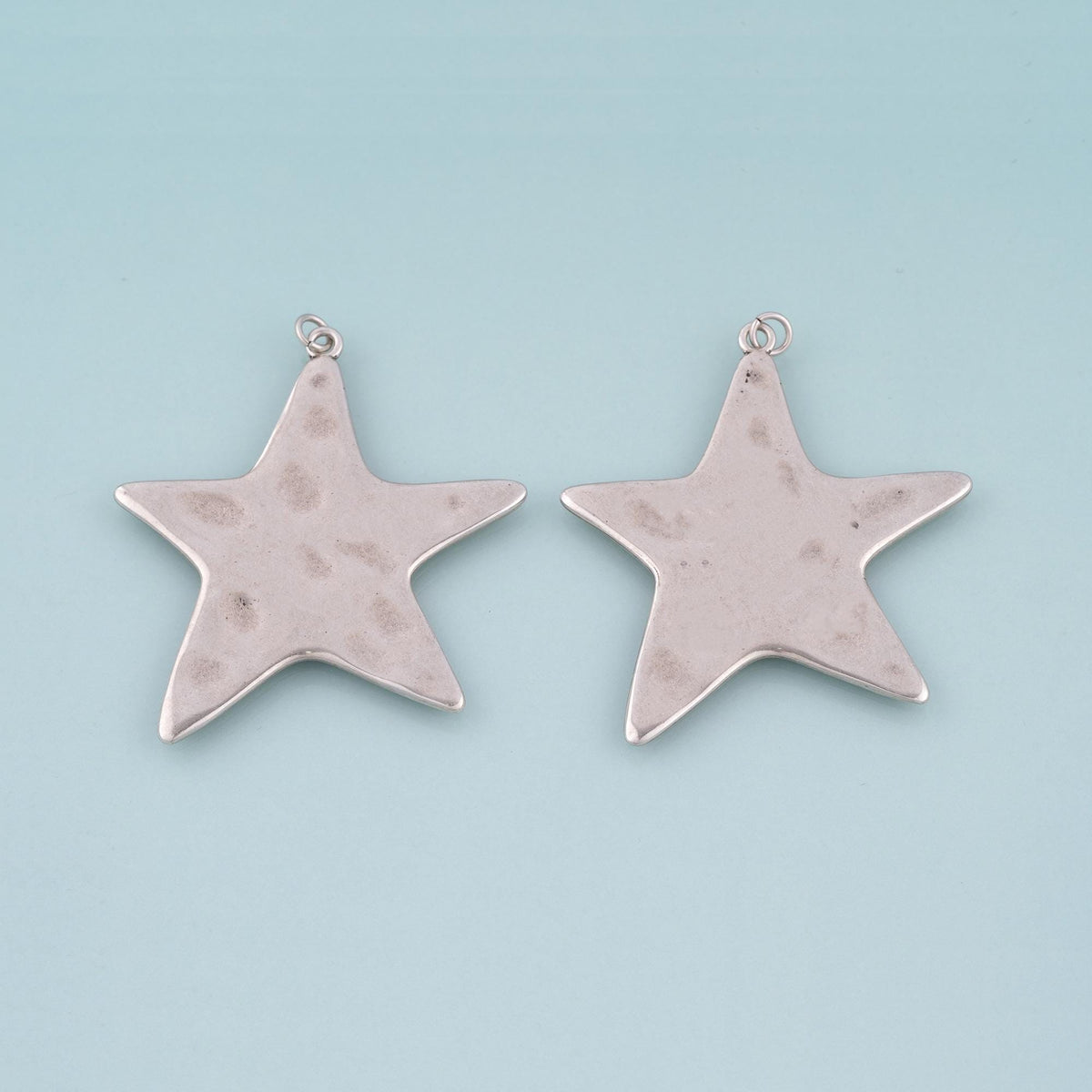 Silver Star Pendant,Minimalist Star Charm Bracelet Necklace for DIY Jewelry Making Supply