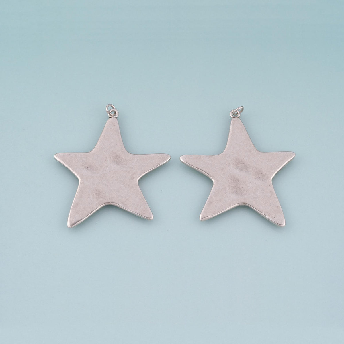 Silver Star Pendant,Minimalist Star Charm Bracelet Necklace for DIY Jewelry Making Supply