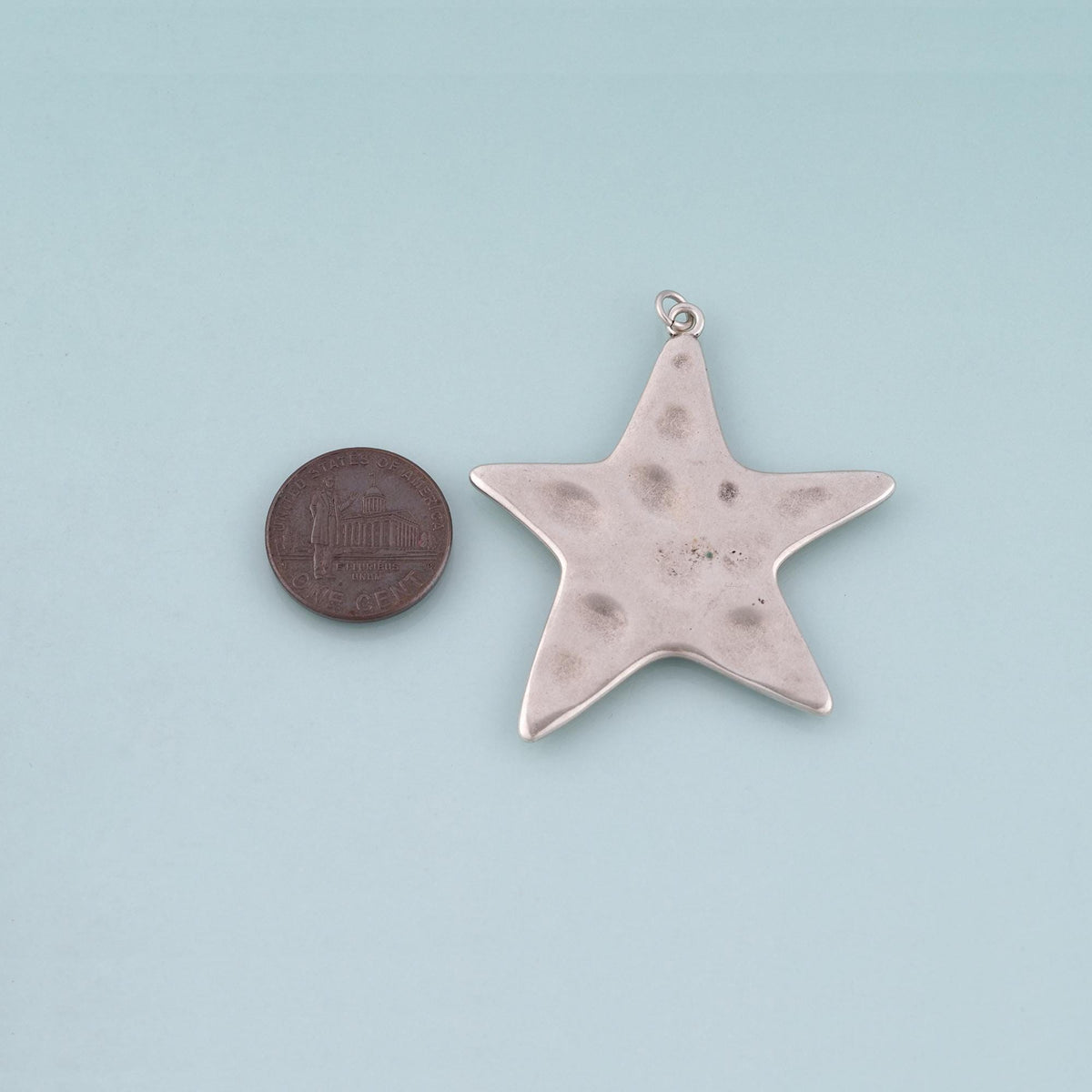 Silver Star Pendant,Minimalist Star Charm Bracelet Necklace for DIY Jewelry Making Supply