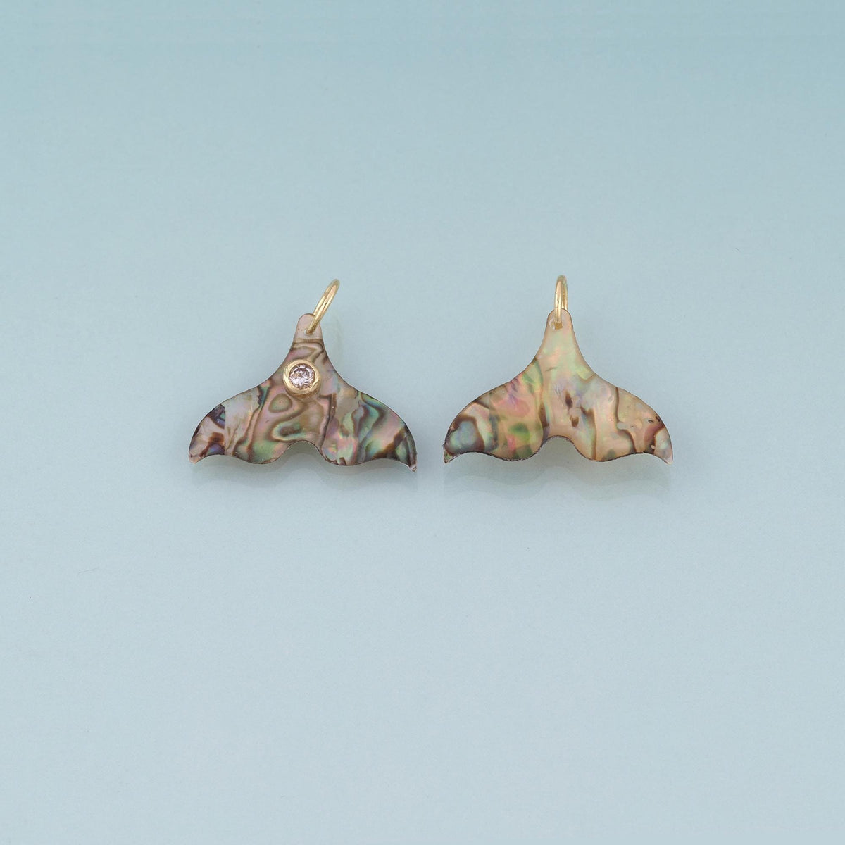 18K Gold Filled Abalone Shell Charm Pendant for Jewelry Making