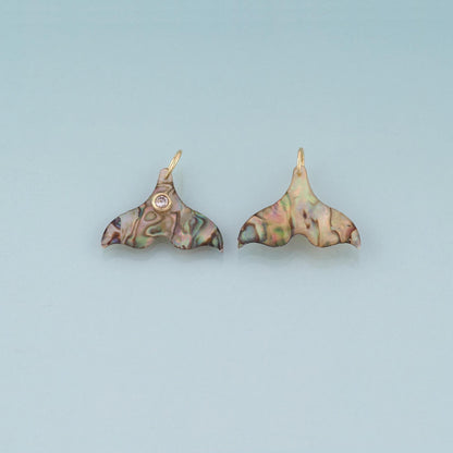 18K Gold Filled Abalone Shell Charm Pendant for Jewelry Making