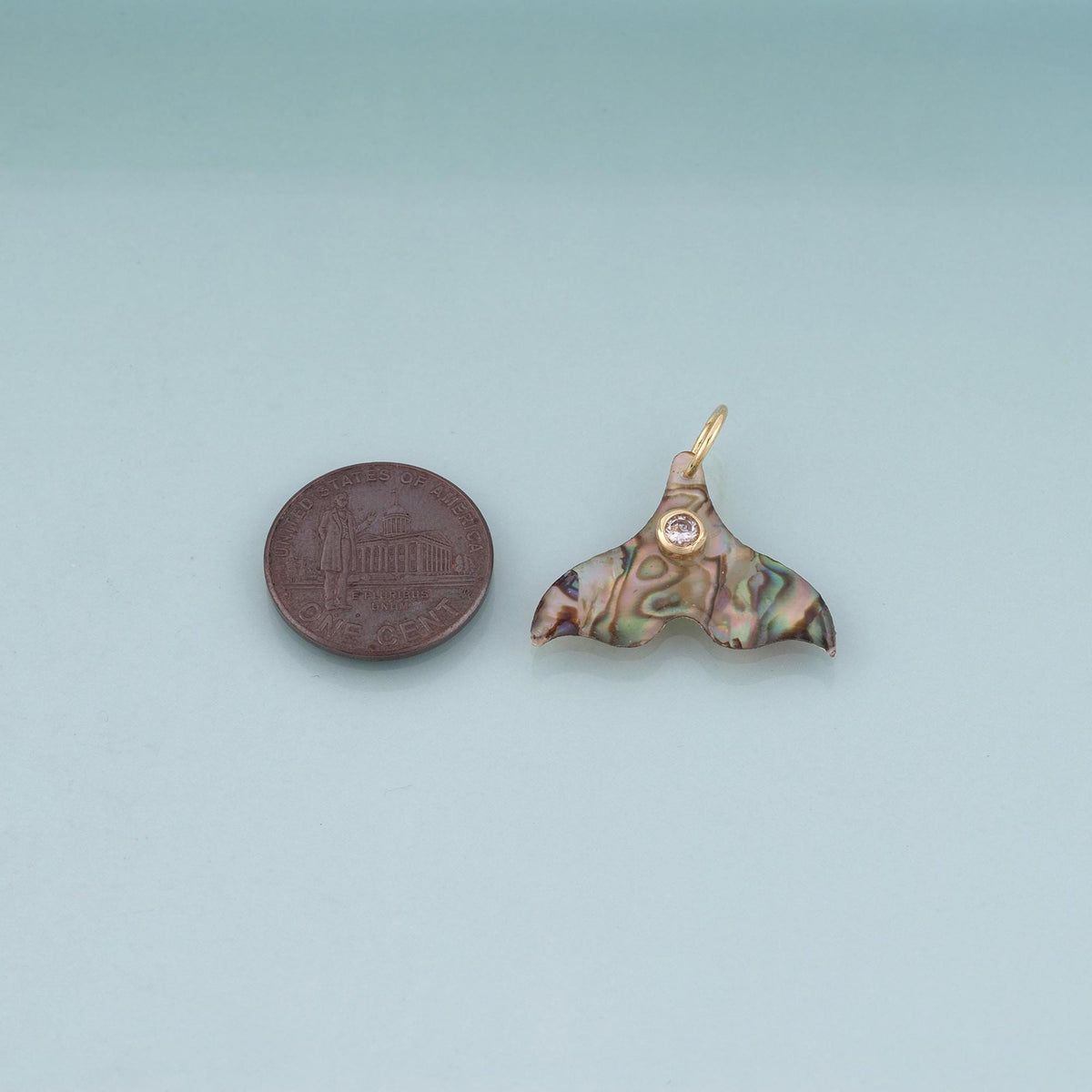 18K Gold Filled Abalone Shell Charm Pendant for Jewelry Making